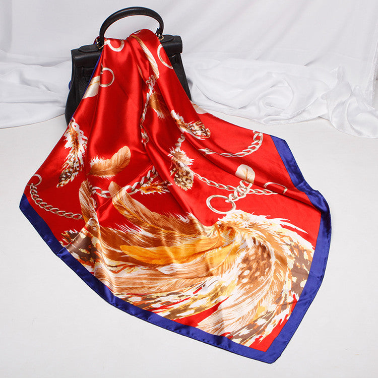 Digital Printed Square Silk Scarf