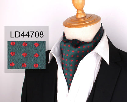 Men's Scarf Silk Floral Collar Mouth Napkin