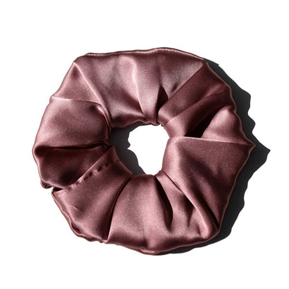Silk Large Intestine Circle Head Flower Silk Hair Rope Satin