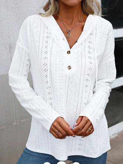 AutumnWhisper Hollow Knit Sweater