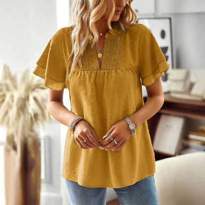Isla Flare V-Collar Blouse