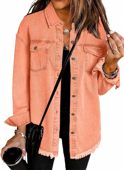 EuroEase Washed Denim Shacket