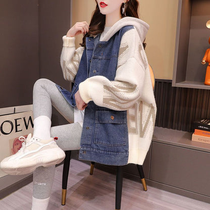 IndiStitch Denim Cardigan