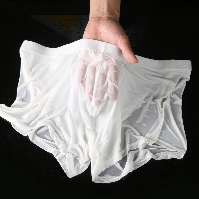Men's Underwear Boxer Ice Silk Breathable Thin