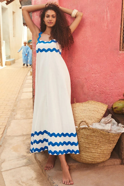 PetalRipple Slip Dress
