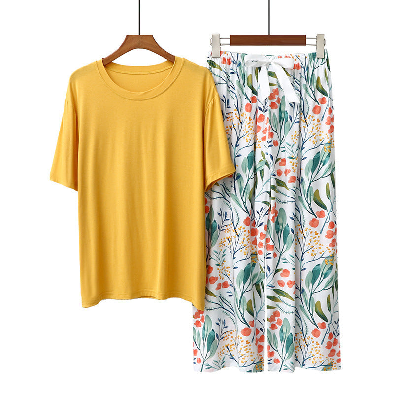 Homewear Pajamas Suit Women's Modal Cotton Silk
