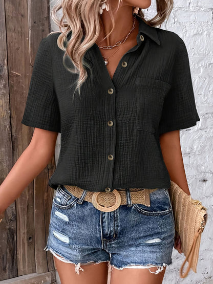 Lunaria Vibe Button Blouse