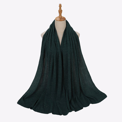 Silver Silk Crumpled Toe Scarf