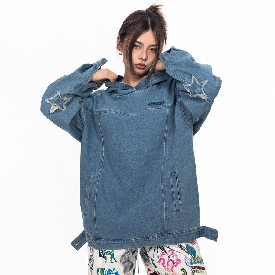 IndiFade Hooded Denim Pullover