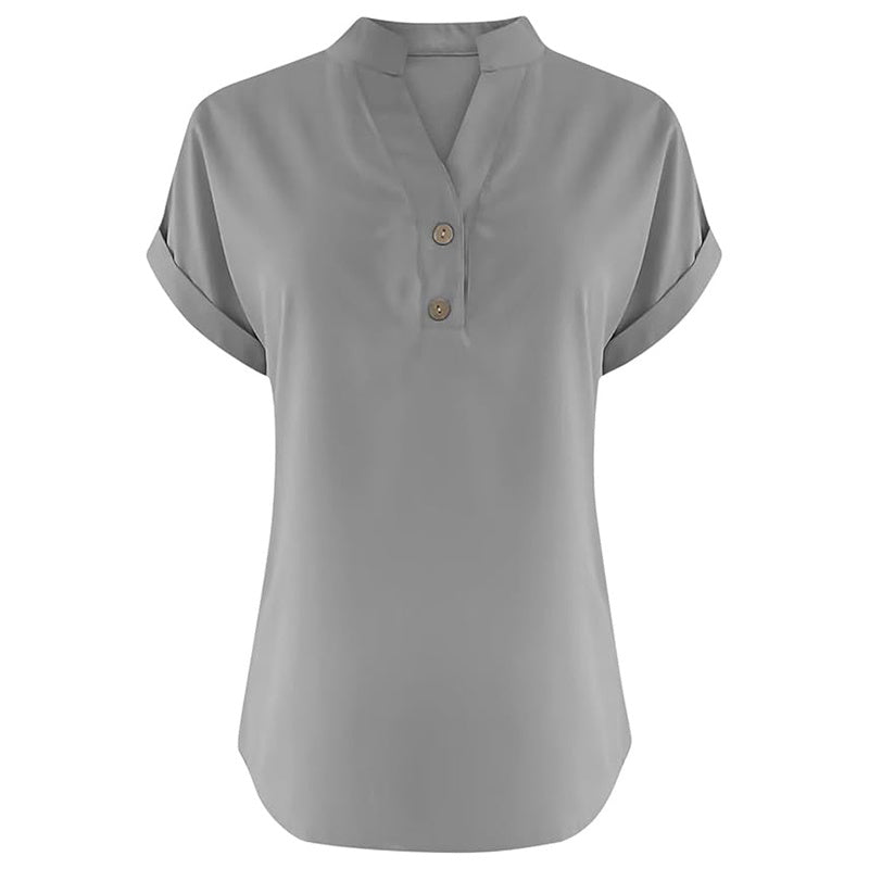 Serenelle V-Button Blouse