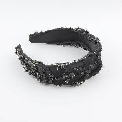 Silk Fabric Diamond-embedded Gorgeous Headband