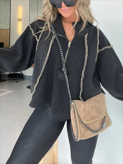 FrayEdge Cropped Sweater