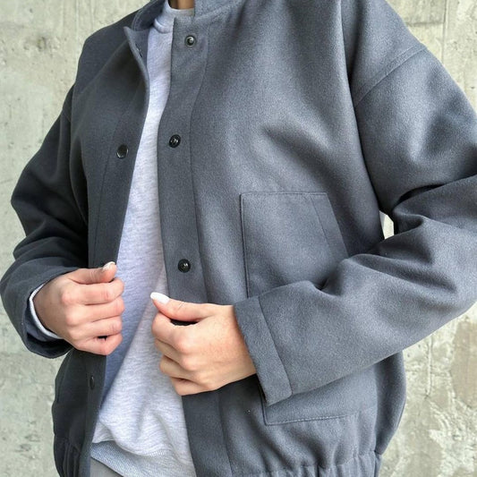 Elevare Stand-Collar Jacket Coat