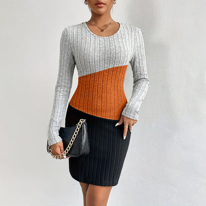 ChicContrast Midi Dress