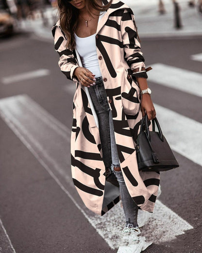 PrintAura Long Cardigan Coat