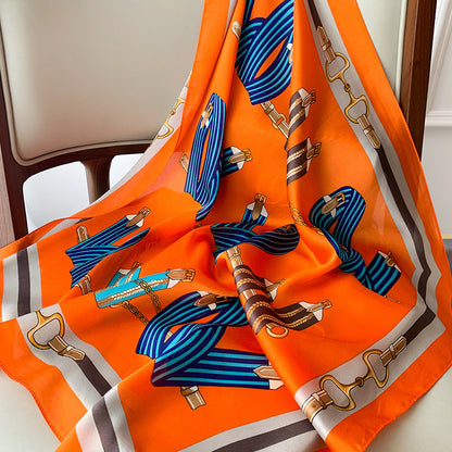 Artificial Silk Decorative Scarf Sunscreen Shawl Scarf