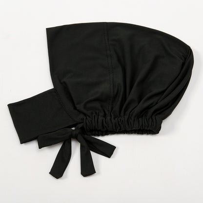 Milk Silk Elastic Sleeve Neck Solid Color Base Small Hat