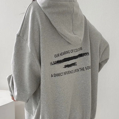 Velvet Padded Hooded Sweatshirt Women's Coat