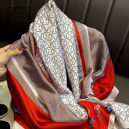 Summer Silk Women's Thin Section Fashion Lengthened Scarf Shawl