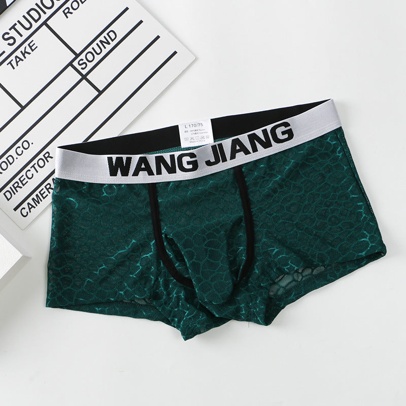 Men's Underwear Ice Silk Mesh Fabric Translucent Ice Silk