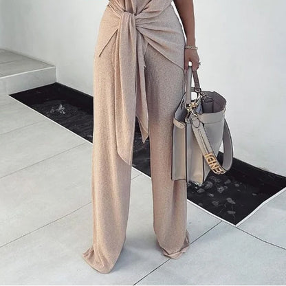 Lunettra Knit-Tie Trousers
