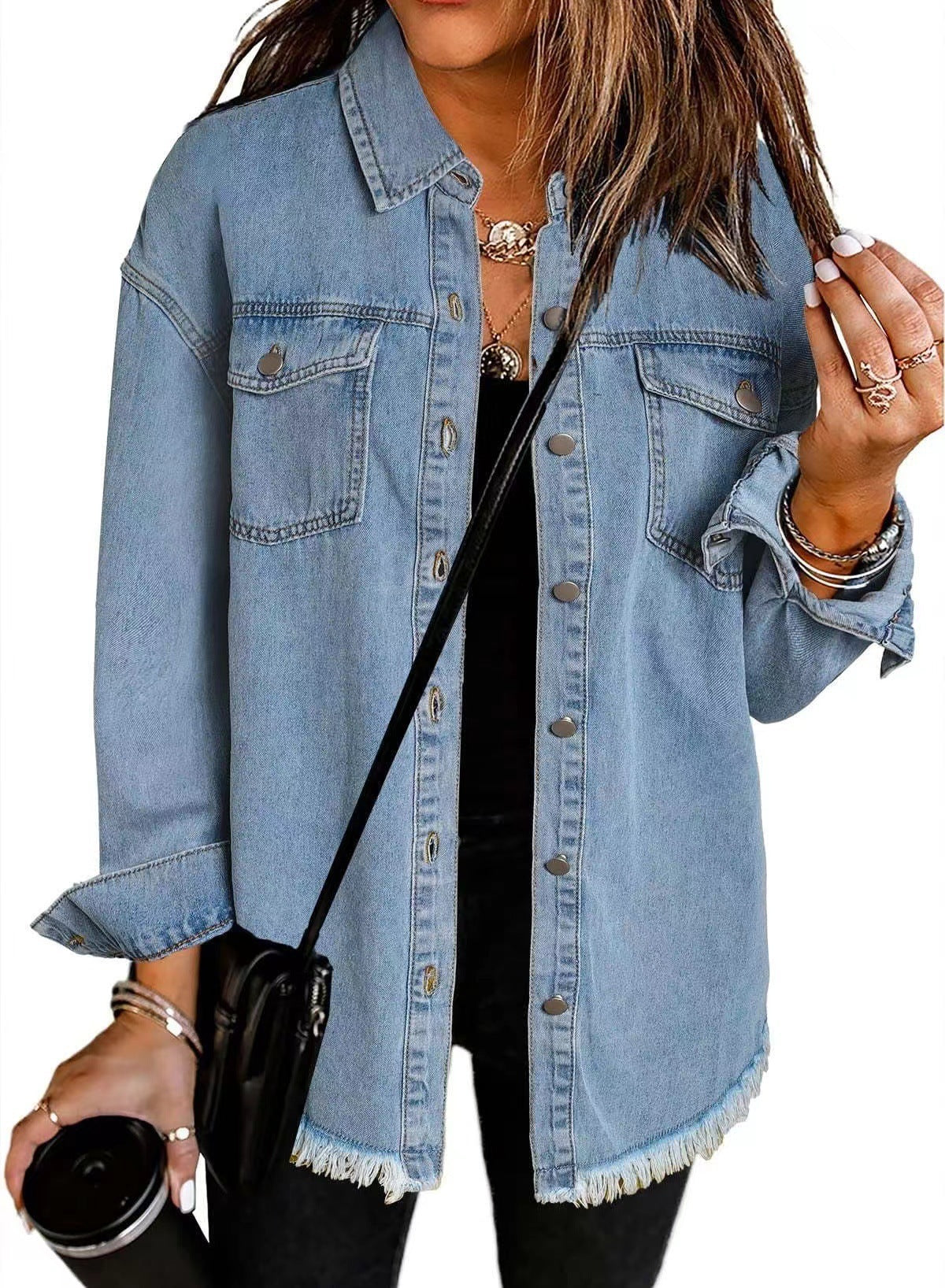 EuroEase Washed Denim Shacket