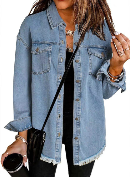 EuroEase Washed Denim Shacket