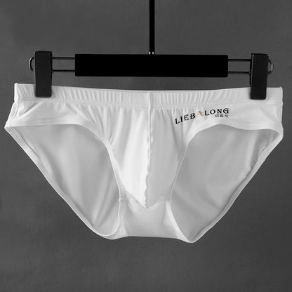 Men's Low Waist Ice Silk Sexy Trend Briefs