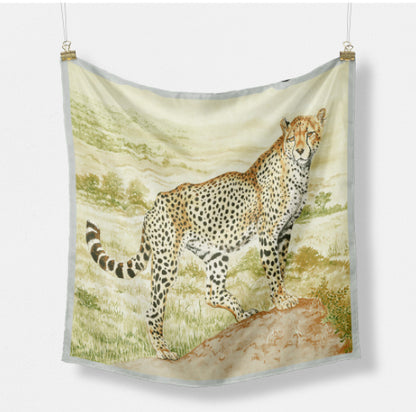 Fashion Simple Print Twill Versatile Temperament Silk Scarf