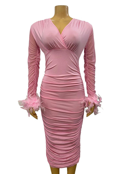 ContourMuse Ruched Hip Dress