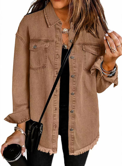 EuroEase Washed Denim Shacket