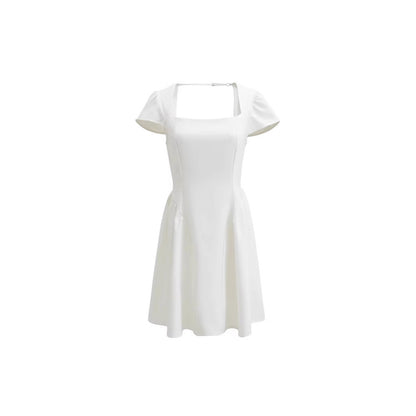 Lunara Square Neck Linen Dress