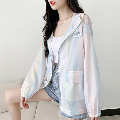 Ice Silk Gradient Color Japanese Sun Protection Jacket Female