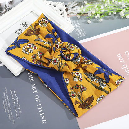 Hairband Silk Scarf New Hair Accessories Print