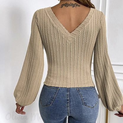 Twisté Belle Lantern Sleeve Top