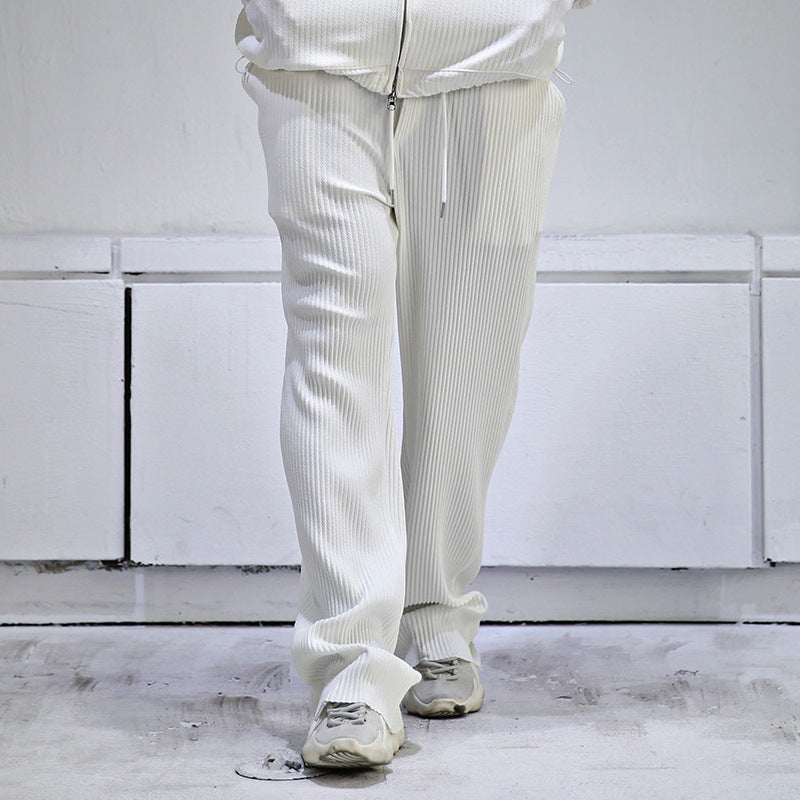 Ice Silk Vertical Pants Men's Loose Sports Casual