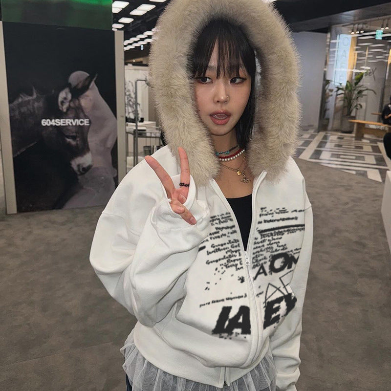 AllegraLetter Fur Hoodie