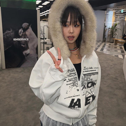 AllegraLetter Fur Hoodie