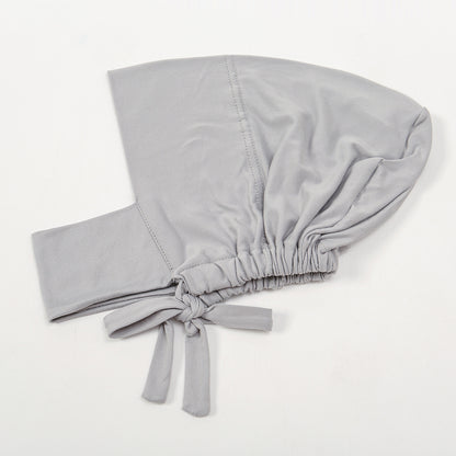 Milk Silk Elastic Sleeve Neck Solid Color Base Small Hat