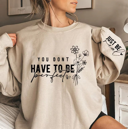FloraScript Pullover Sweatshirt