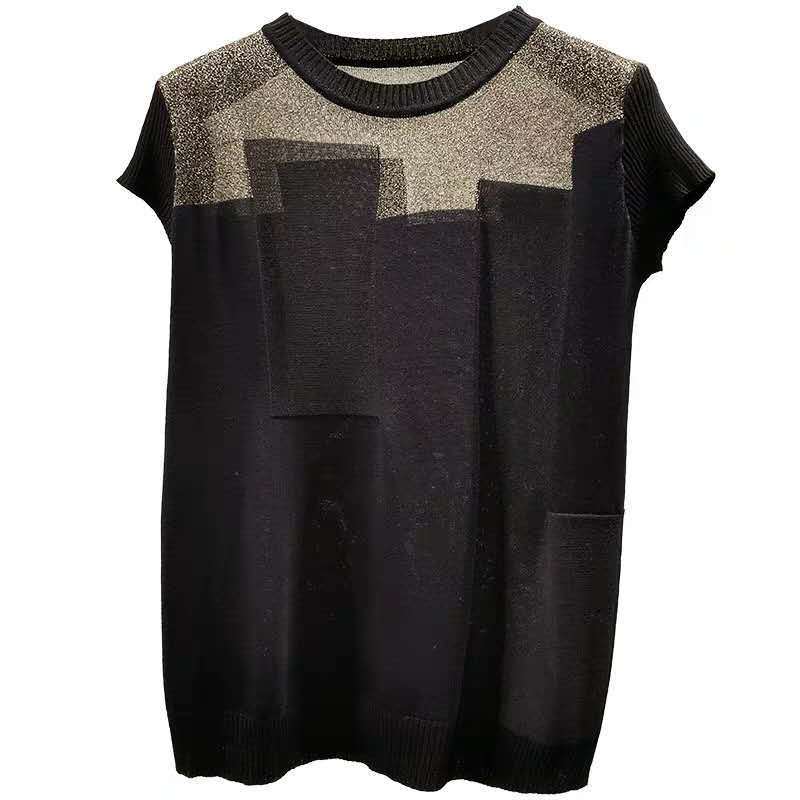 Ice Silk Short-sleeved Knitted Bottoming Shirt