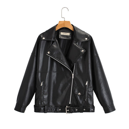 EuroLux Washed PU Leather Jacket