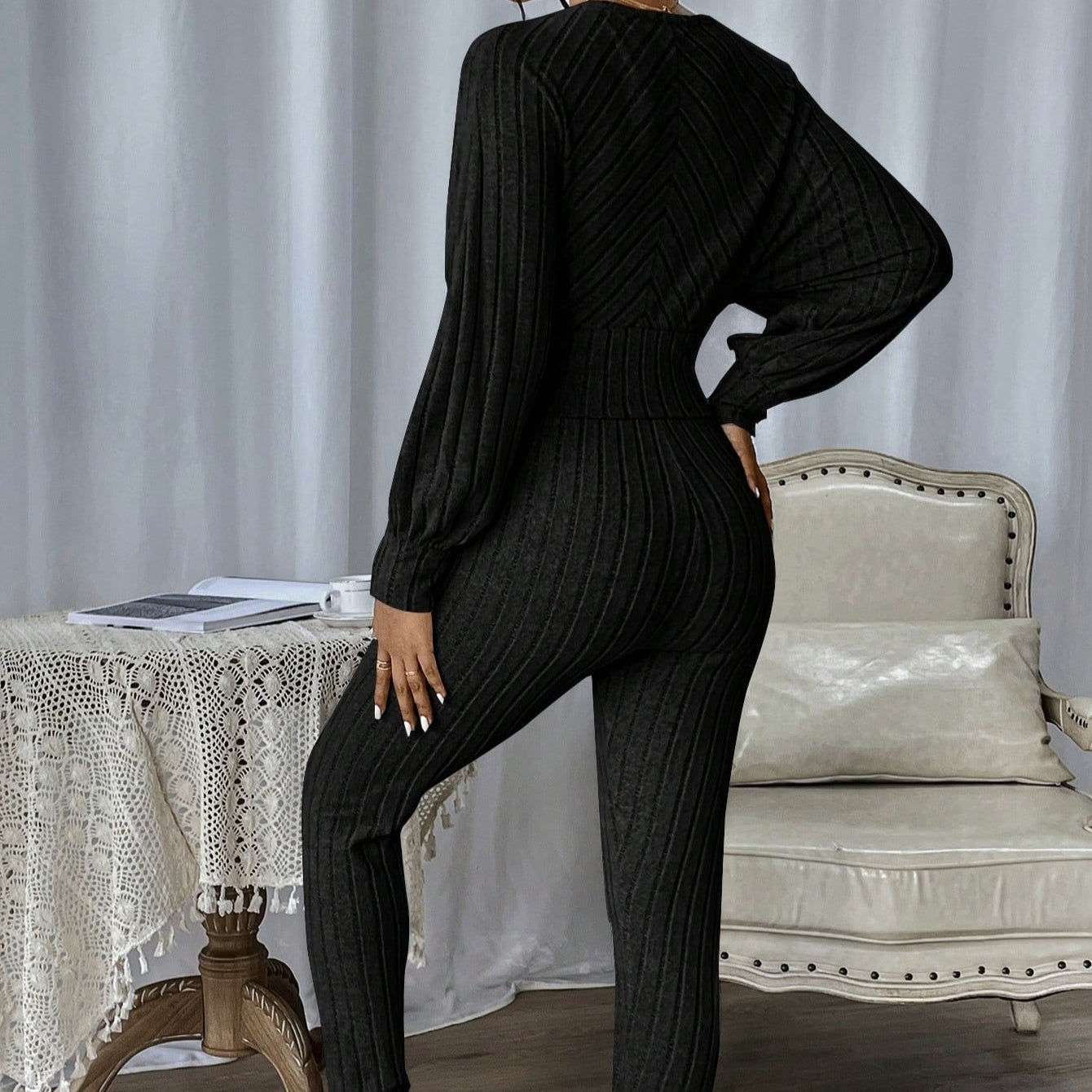 SculptVibe V-Neck Jumpsuit