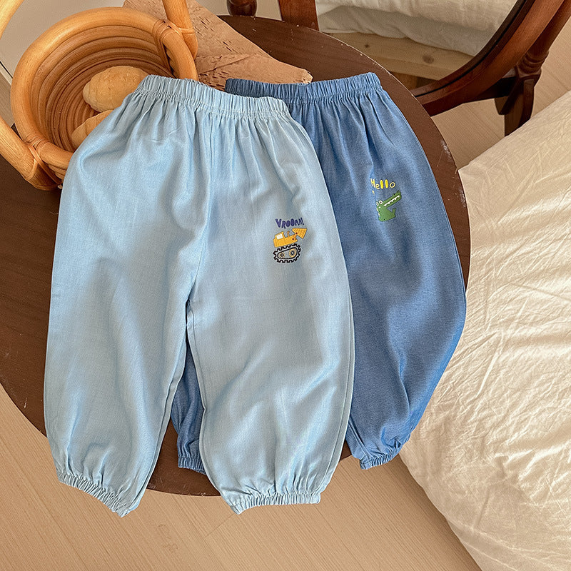 Cartoon Sports Pants Ice Silk Anti-mosquito Thin