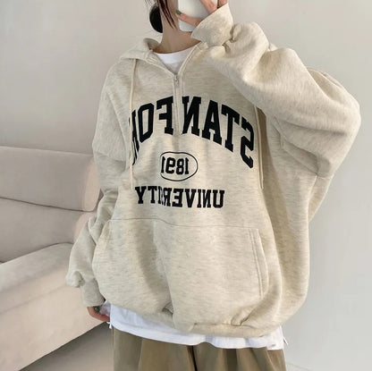 LetterEase Fleece Zip Sweater