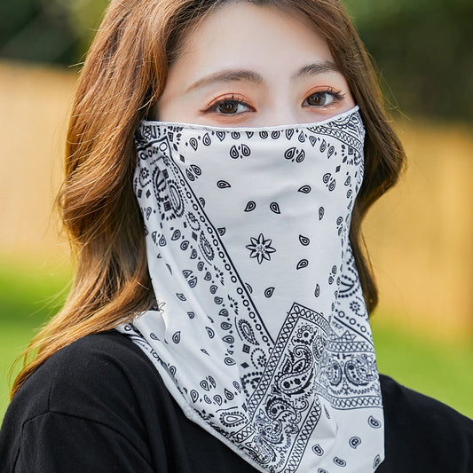 Sports Ice Silk Sunscreen Mask Summer Women