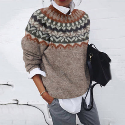 PixelKnit Round Neck Sweater