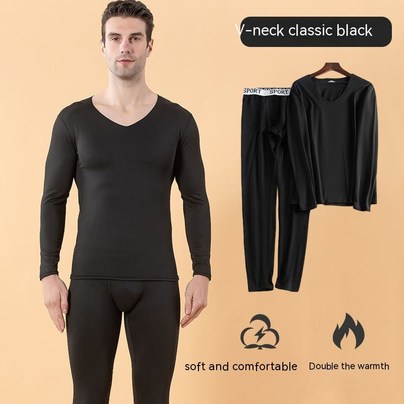 Milk Silk Seamless  Thermal Underwear Men's Suit