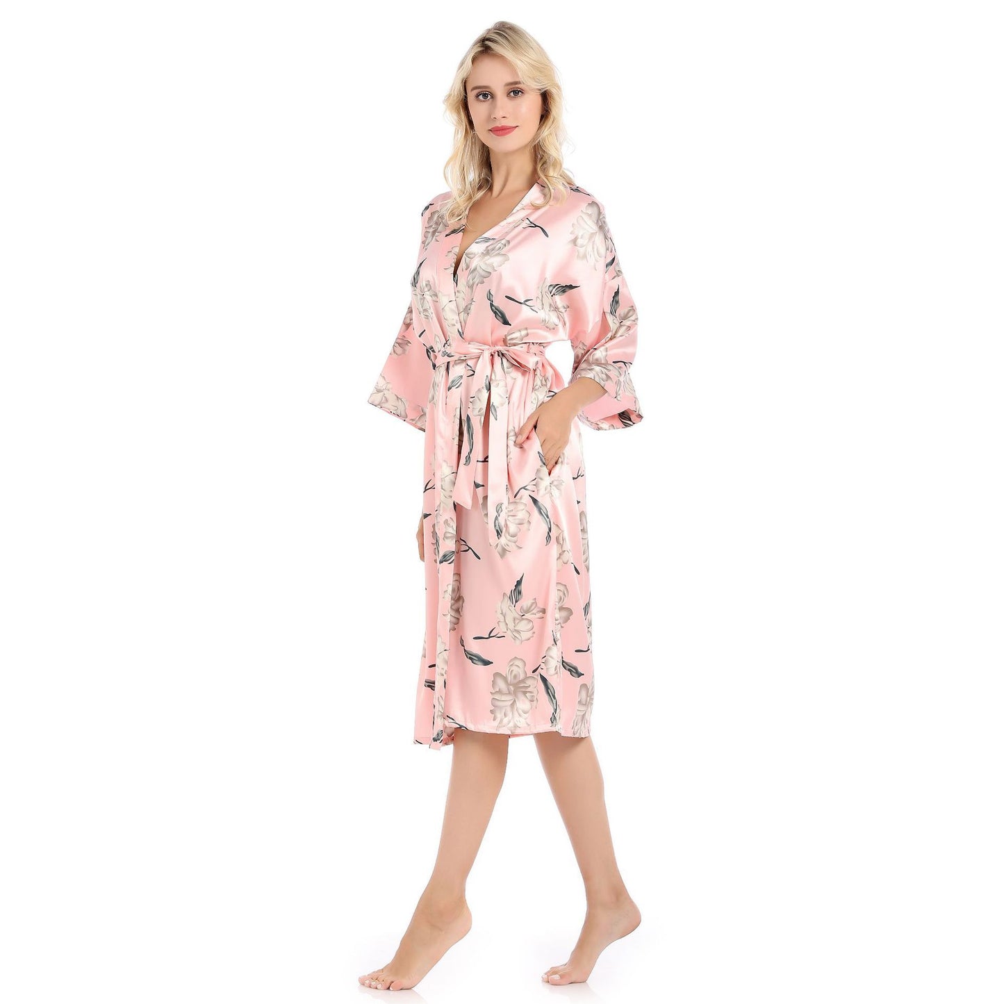 Pajamas Silk Comfortable Soft Satin Fabric At Home