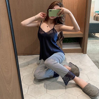 Women's Fashion Sexy Ice Silk Pajamas